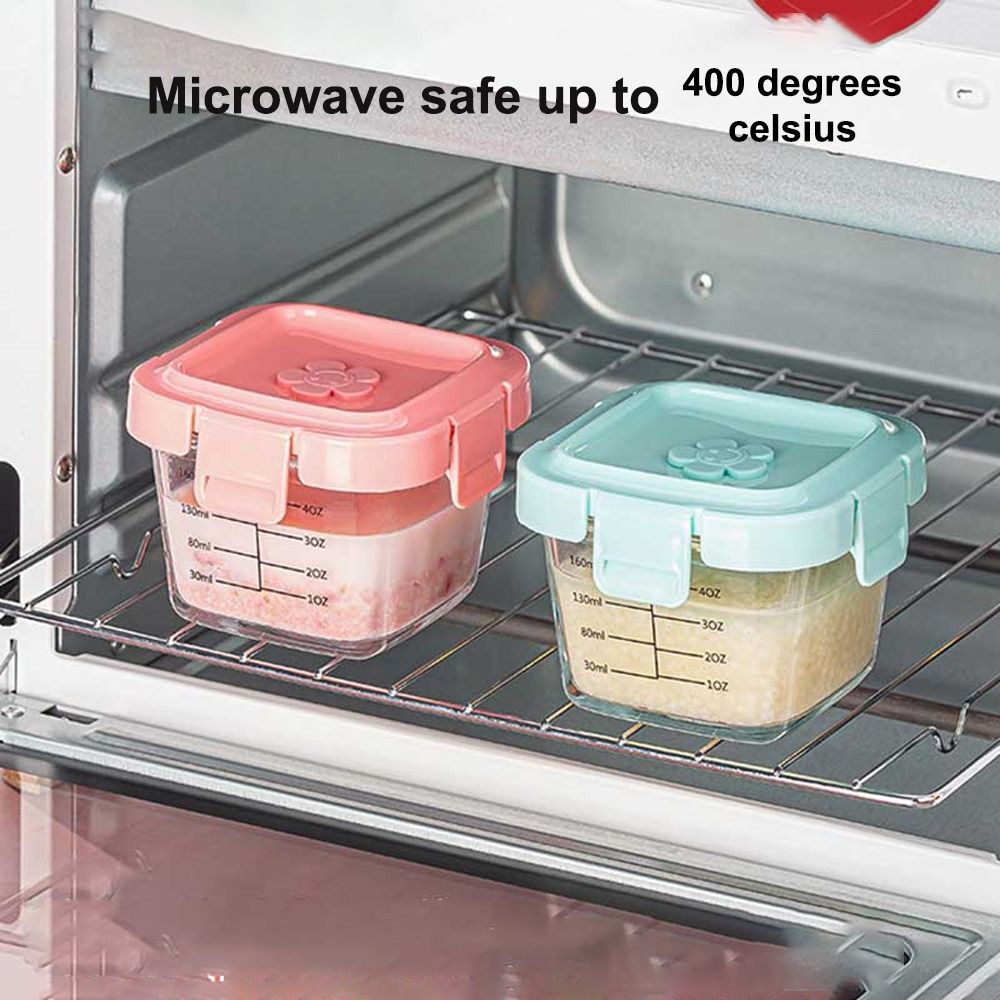 Glass Food Storage Box New 170 - Baby Food Jars With Lids review and price